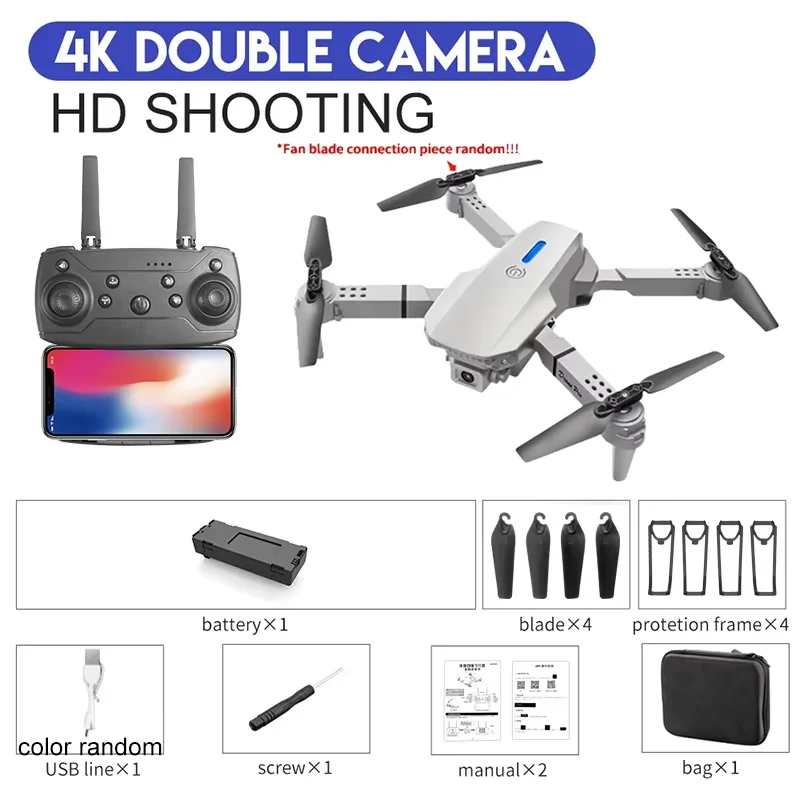 KBDFA 2025 E88 Professional Wide Angle RC Dron HD 4K Camera Mode Foldable Helicopter Aircraft Quadcopter Drone Kid Gift Toys - Image 11