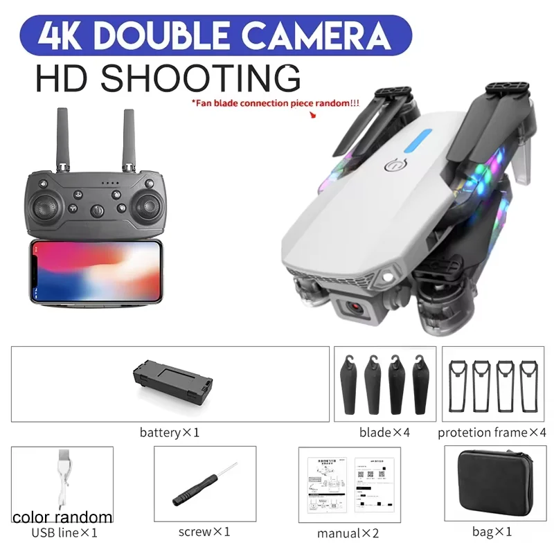 KBDFA 2025 E88 Professional Wide Angle RC Dron HD 4K Camera Mode Foldable Helicopter Aircraft Quadcopter Drone Kid Gift Toys - Image 8