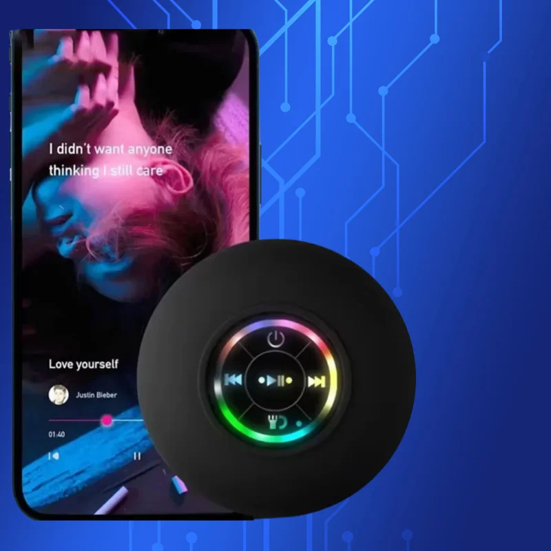 2025 New bathroom waterproof wireless LED suction Cup Mini Bluetooth speaker Portable outdoor sports stereo speakers - Image 2