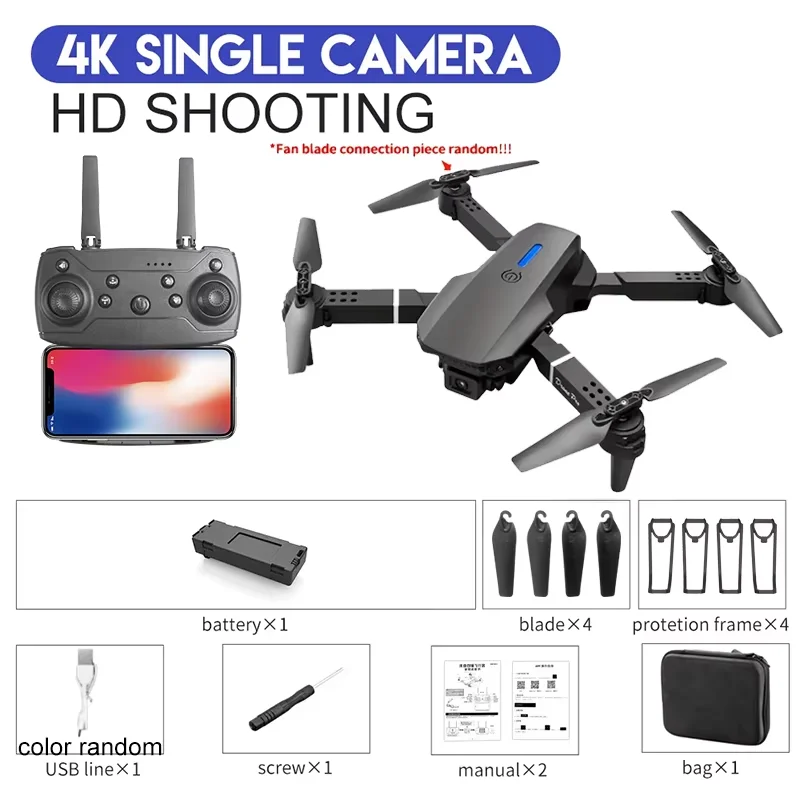 KBDFA 2025 E88 Professional Wide Angle RC Dron HD 4K Camera Mode Foldable Helicopter Aircraft Quadcopter Drone Kid Gift Toys - Image 13